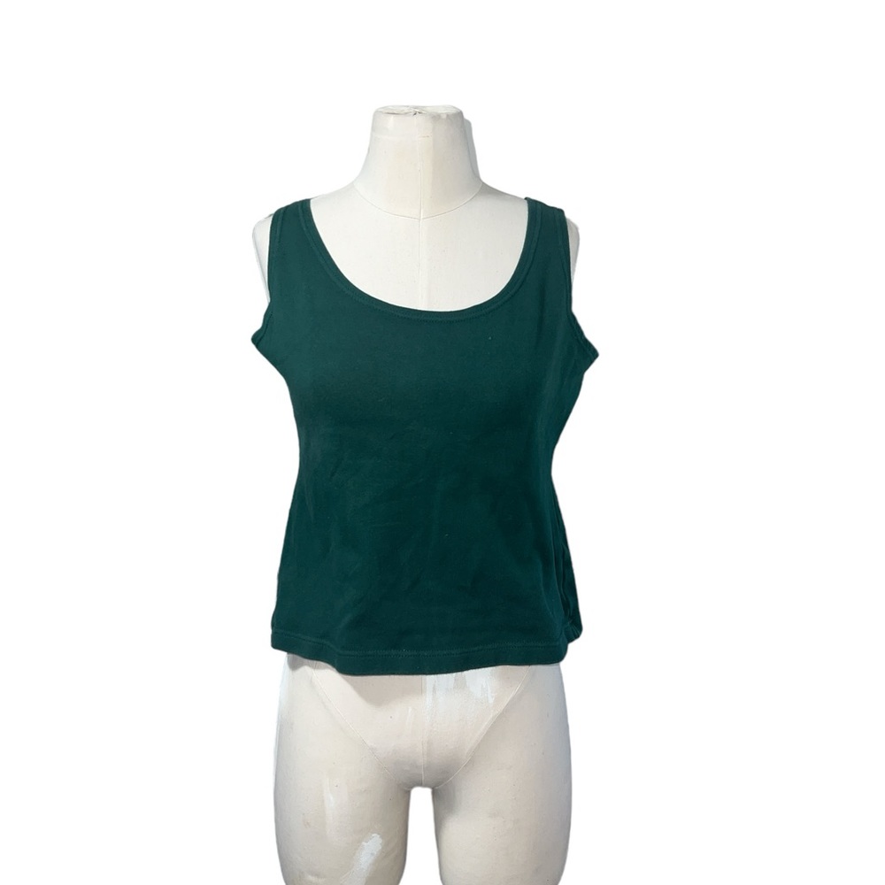 ☠️5/$20☠️ IDIOMS | VINTAGE CROPPED GREEN TANK TOP SMALL